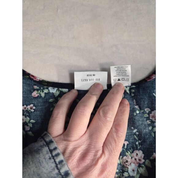 The Vermont Country Store Floral Corduroy Cotton Jumper Pinafore Dress Sz. 2X - Picture 6 of 7